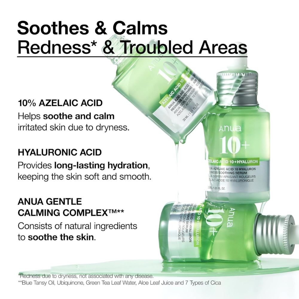 Azelaic Acid 10 Hyaluron Redness Soothing Serum - nudemakeupgt