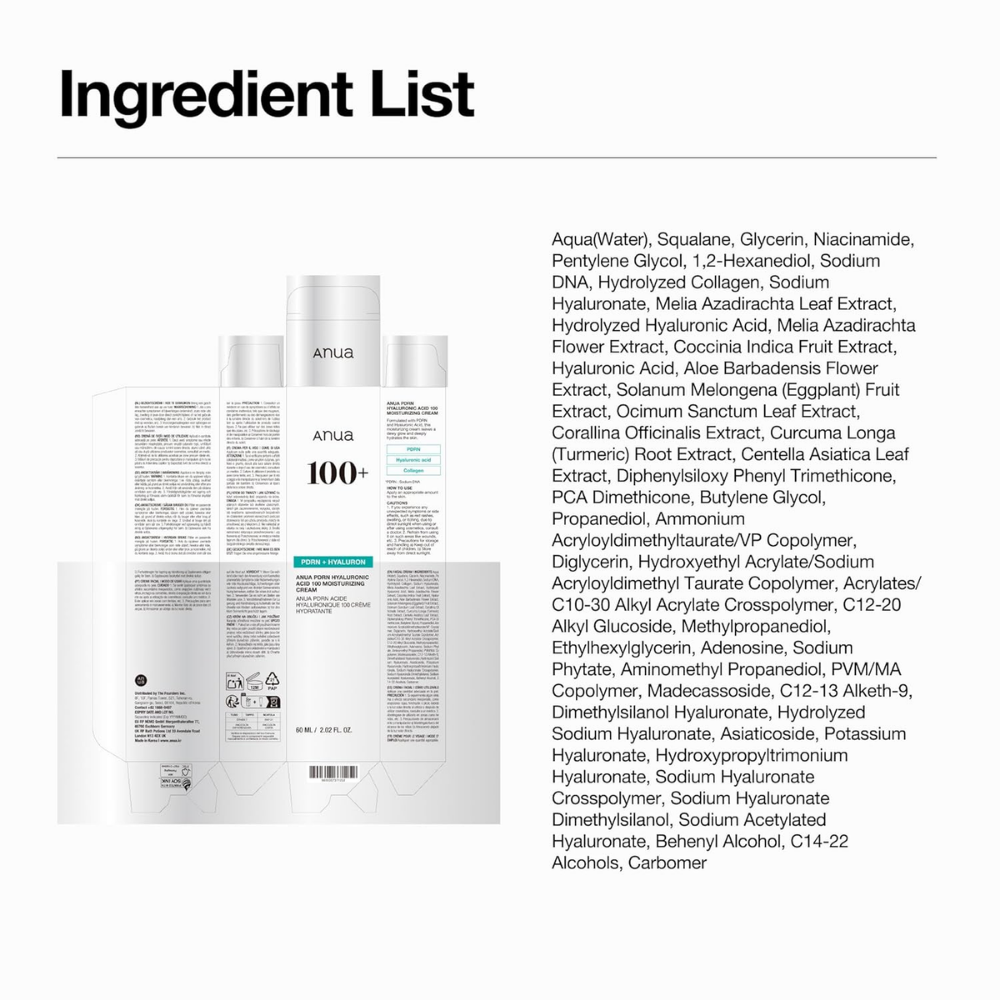 ANUA PDRN hyaluronic acid 100+ moisturizing