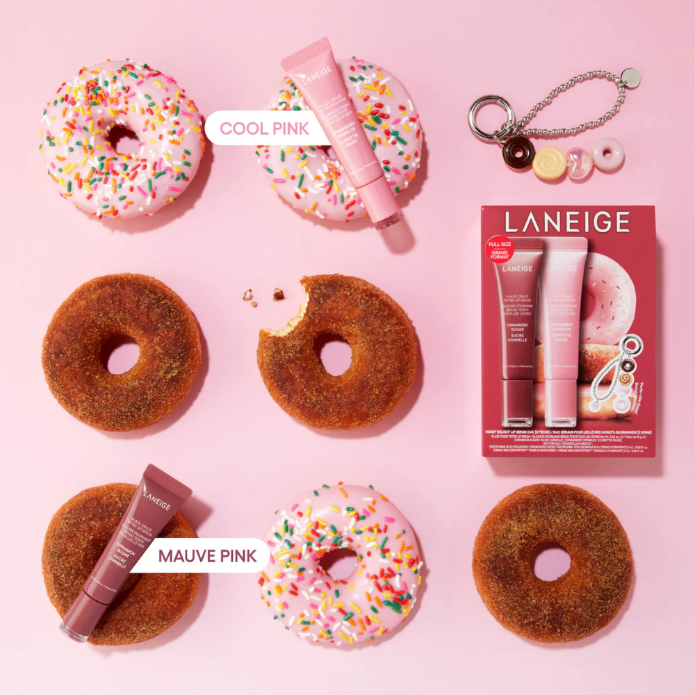 Glaze Craze Donut Delight Hydrating Tinted Lip Serum Duo