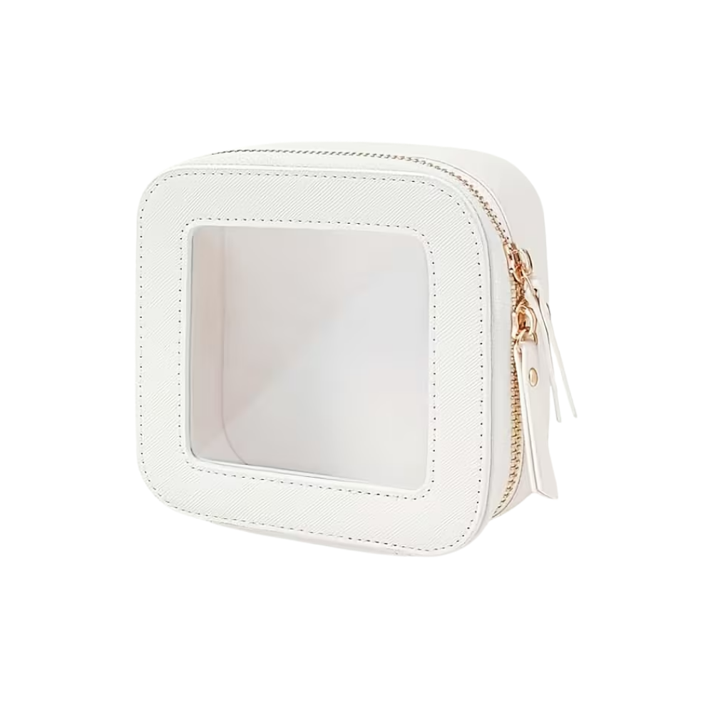 Cosmetiquera cuadrada blanca - nudemakeupgt