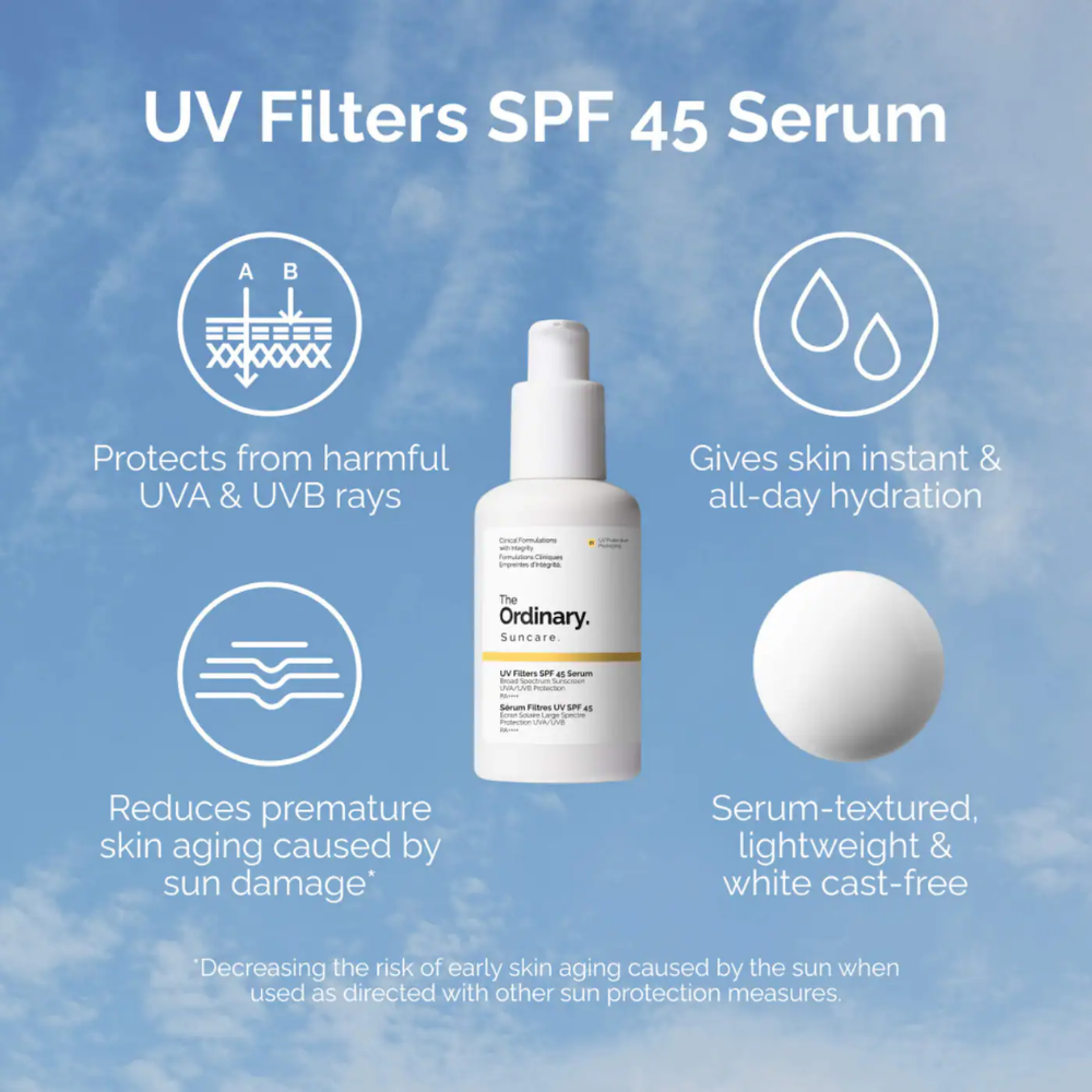 UV Filters SPF 45 Serum Sunscreen - nudemakeupgt